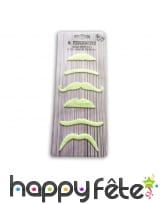 6 moustaches phosphorescentes