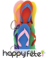 6 Portes clés tongs en plastique