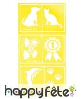 6 Pochoirs mixtes de la marque Snazaroo