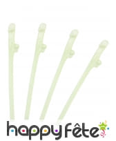6 Pailles zizi phosphorescentes