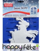 6 Rennes blancs de 16cm en feutrine, image 1