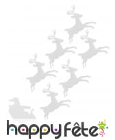 6 Rennes blancs de 16cm en feutrine