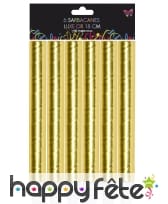 6 sarbacane dorées, embout sécurité