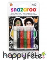6 Sticks maquillage Halloween mixte, Snazaroo