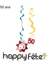 6 suspensions nombre anniversaire, métallisées, image 5