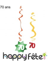 6 suspensions nombre anniversaire, métallisées, image 7