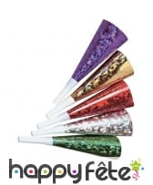 6 trompettes métallisées et colorées