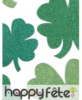 6 Trèfles paillettés St Patrick en papier, image 1