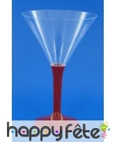 6 verres a cocktail pied bordeaux