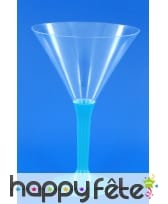 6 verres a cocktail pied turquoise