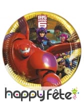 8 assiettes Big héro en carton, 23cm