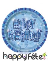8 assiettes Happy Birthday de 23cm, image 2