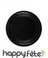 8 assiettes noires de 18cm en carton