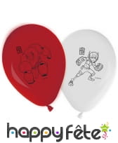 8 ballons big h&eacute;ro de 27cm