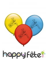 8 Ballons colorés imprimé Spiderman