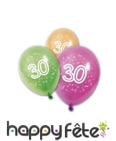 8 Ballons imprimé âge sur fond coloré, image 4