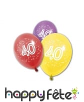 8 Ballons imprimé âge sur fond coloré, image 5