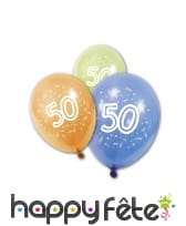 8 Ballons imprimé âge sur fond coloré, image 6
