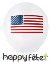 8 Ballons imprimé drapeau Américain