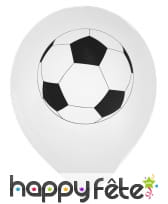 8 Ballons imprimé du dessin d'un ballon de foot