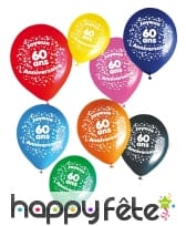 8 ballons joyeux anniversaire et âge imprimé, image 5