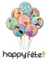 8 ballons Princesses Disney de 43 cm