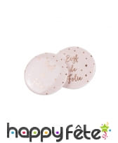 8 Badges rose imprimés EVJF, 5cm