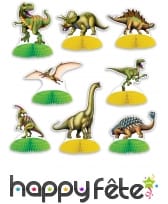 8 centres de table Dinosaures de 16cm