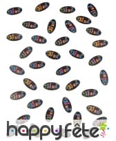 80 confettis de table Anniversaire et artifices, image 1