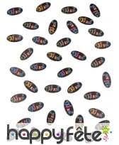 80 confettis de table Anniversaire et artifices, image 1