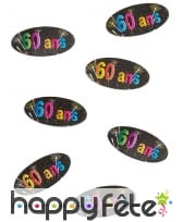 80 confettis de table Anniversaire et artifices, image 6