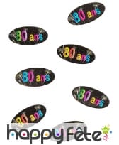 80 confettis de table Anniversaire et artifices, image 8