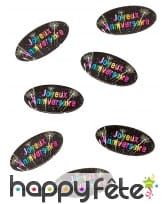 80 confettis de table Anniversaire et artifices, image 9