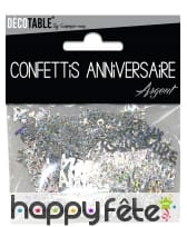 80 confettis Joyeux anniversaire de 5.5 x 1.3 cm, image 1