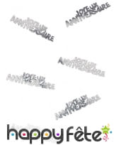 80 confettis Joyeux anniversaire de 5.5 x 1.3 cm, image 2