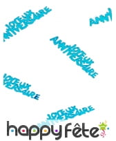 80 confettis Joyeux anniversaire de 5.5 x 1.3 cm, image 3
