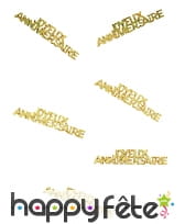 80 confettis Joyeux anniversaire de 5.5 x 1.3 cm, image 7