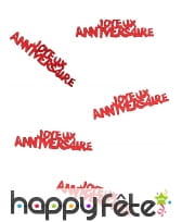 80 confettis Joyeux anniversaire de 5.5 x 1.3 cm, image 8