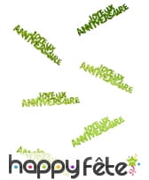 80 confettis Joyeux anniversaire de 5.5 x 1.3 cm, image 9