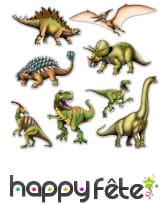 8 Dinosaures en cartons plat de 25 à 48cm