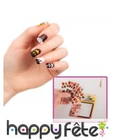 80 faux ongles halloween autocollants pour femme