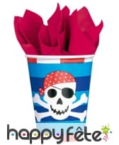 8 gobelets Sourire de Pirate