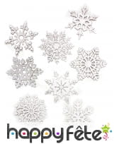 8 suspensions flocons argentés de 15cm, image 1