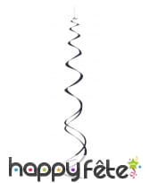 8 suspensions noires spirales de 66cm