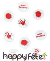 9g de confettis de table ensanglantées