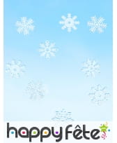 9 Flocons des neiges blancs adhésifs de 8cm, image 1