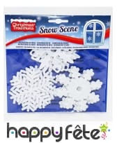 9 Flocons des neiges blancs adhésifs de 8cm, image 2