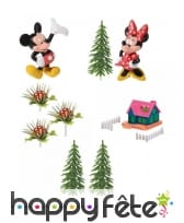 9 figurines Mickey et Minnie pour gâteau