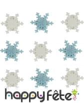 9 Mini Flocons de Noël en sucre pour gâteau