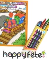 Album a colorier avec crayons en cire